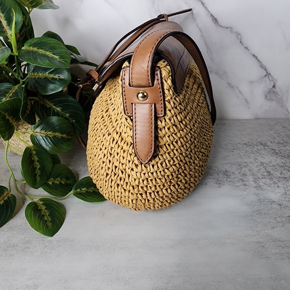 MICHAEL Michael KorsNaomi Medium Woven Straw Crossbody Bag - Picture 6 of 15